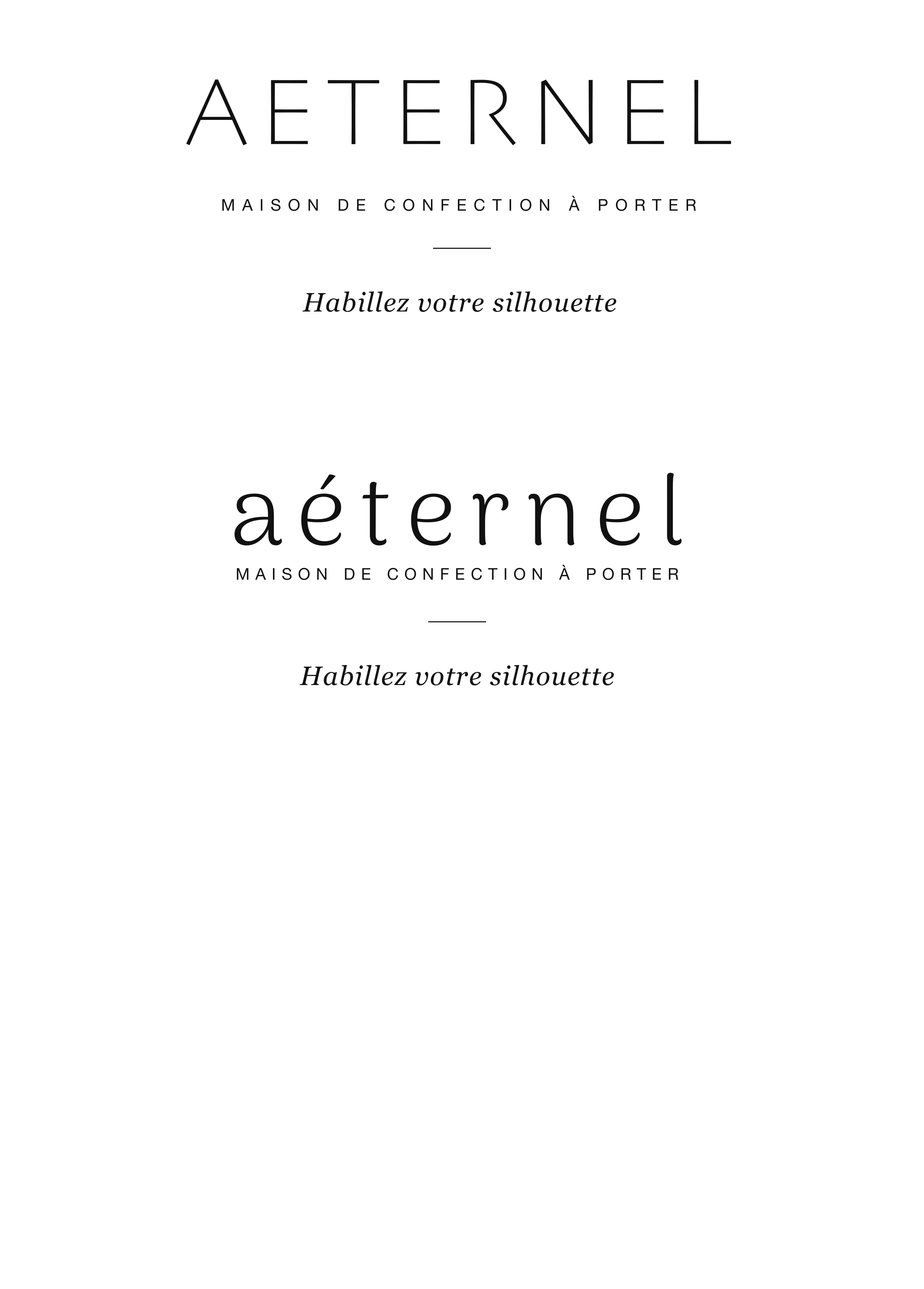 Recherche de logotype contemporain Aeternel