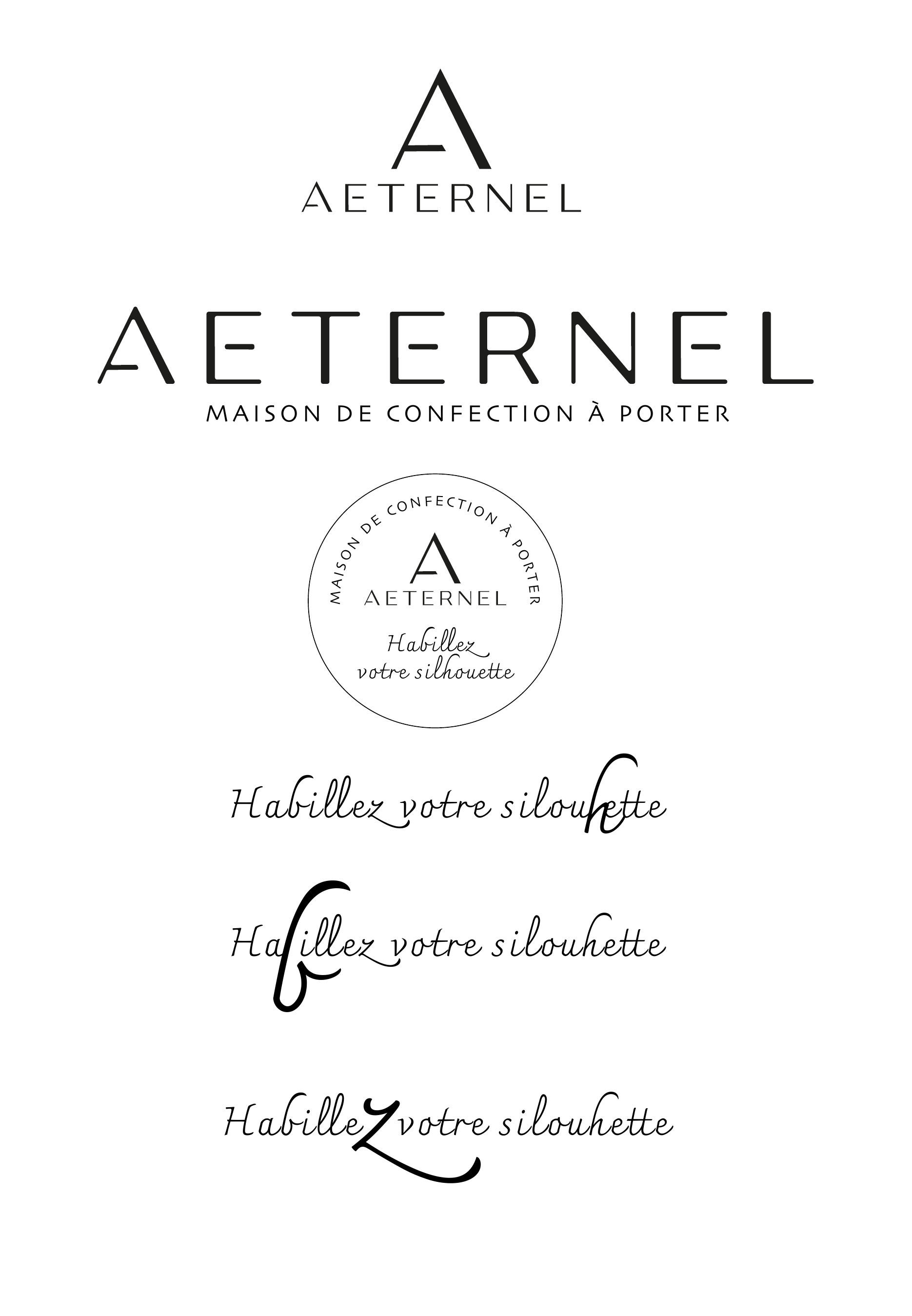 Recherches de logotype Aeternel — planche 1