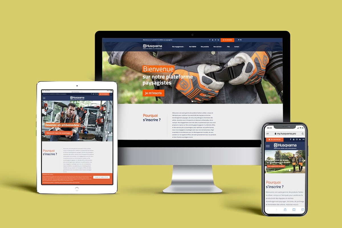 Plateforme paysagistes Husqvarna